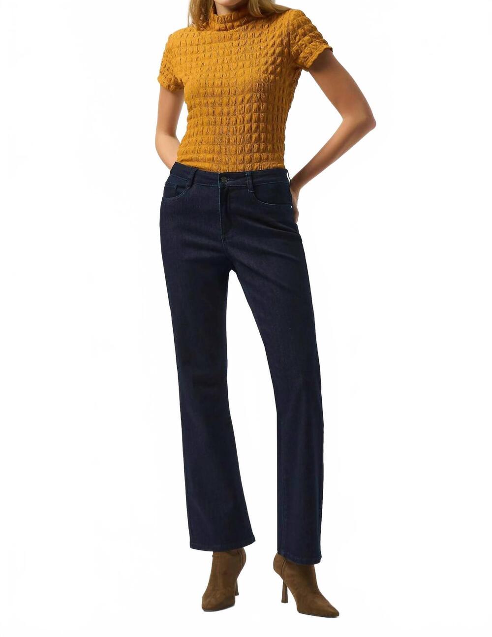 NEW JOSEPH RIBKOFF tilly textured knit fitted top in medallion
